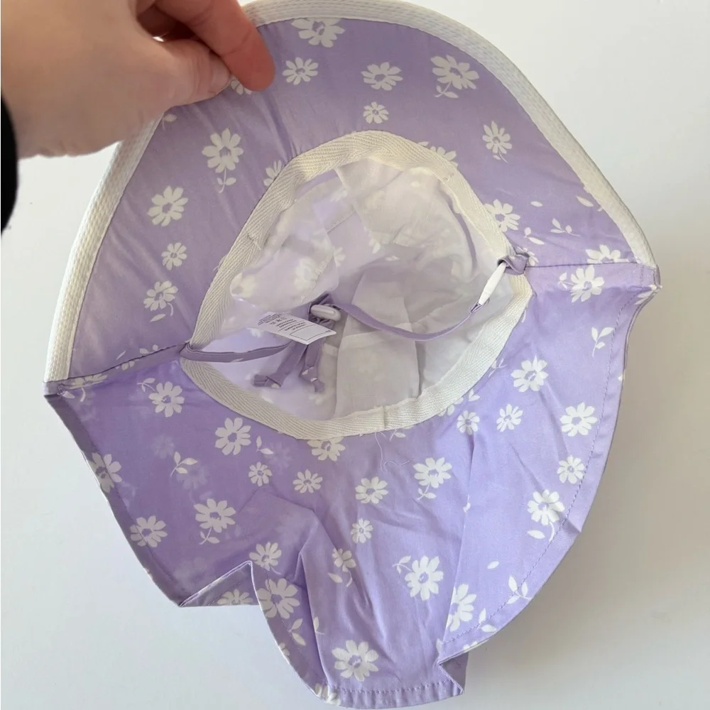 NWT Grow With Me Purple Daisy Cotton Adventure Hat size medium